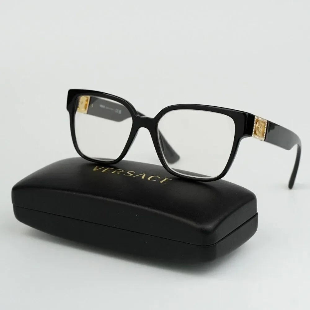 NEW Versace VE3329B GB1 Black Square Women Eyeglasses VE 3329B